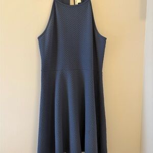 Elegant Blue Sleeveless Dress
